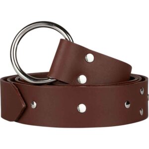 Studded Diamond Pattern Ring Belt