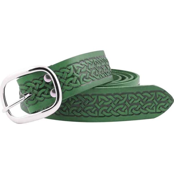 Embossed Celtic Buckle Belt