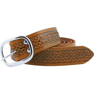Embossed Celtic Buckle Belt