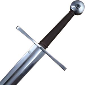 Two Handed Templar Sword With Scabbard and Belt