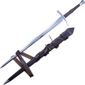 15th Century Hand and a Half Sword With Scabbard and Belt