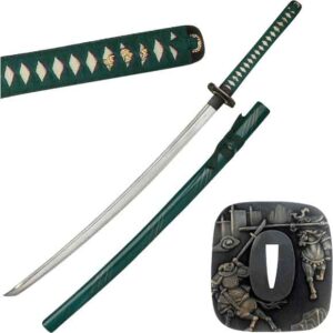 Green Battle Samurai Sword