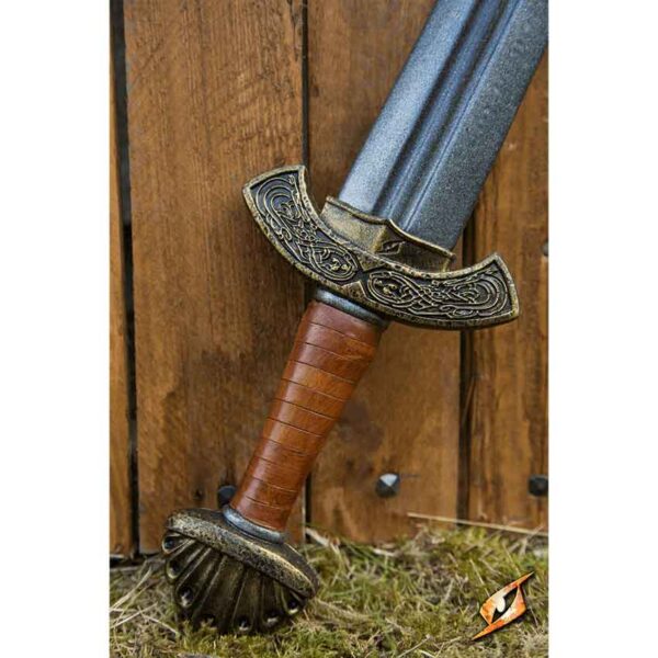 Carved Hilt Viking Short LARP Sword