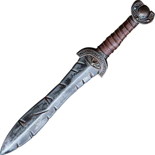 Battleworn Celtic Leaf LARP Short Sword