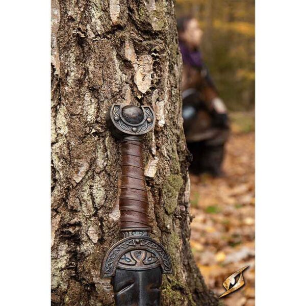 Battleworn Celtic Leaf LARP Short Sword