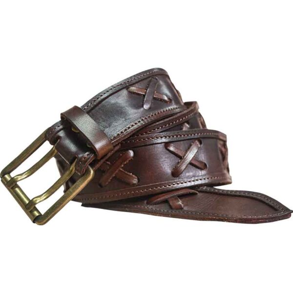 Crossed Leather Belt