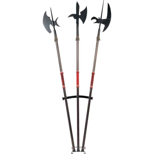 Display Stand for Three Halberds