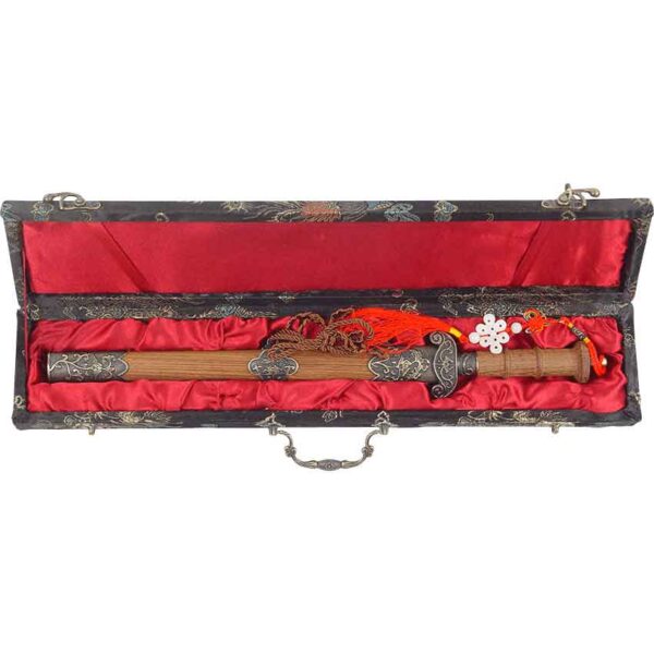 Chinese Short Sword with Wood Case
