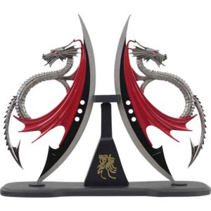 Red Winged Dragon Double Dagger Set