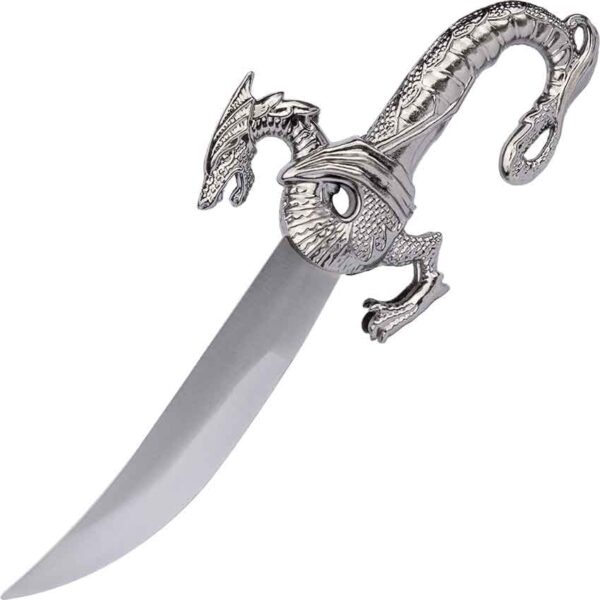 Small Ornate Dragon Dagger with Red Scabbard