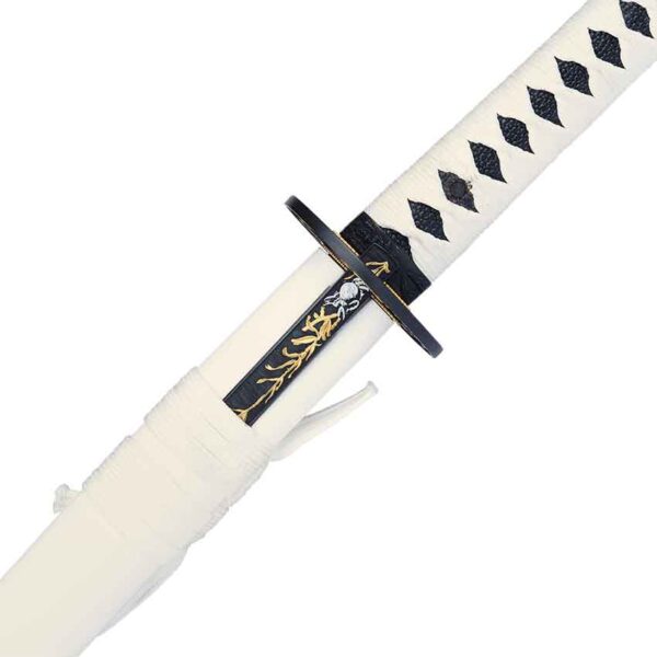 White Katana with Hidden Dagger