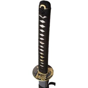 Black and Gold Katana with Stand