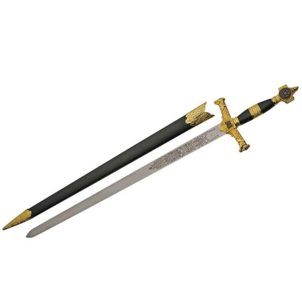 Black and Gold King Solomon Sword