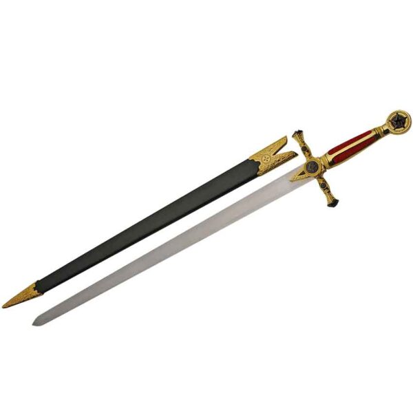 Red and Gold Masonic Sword