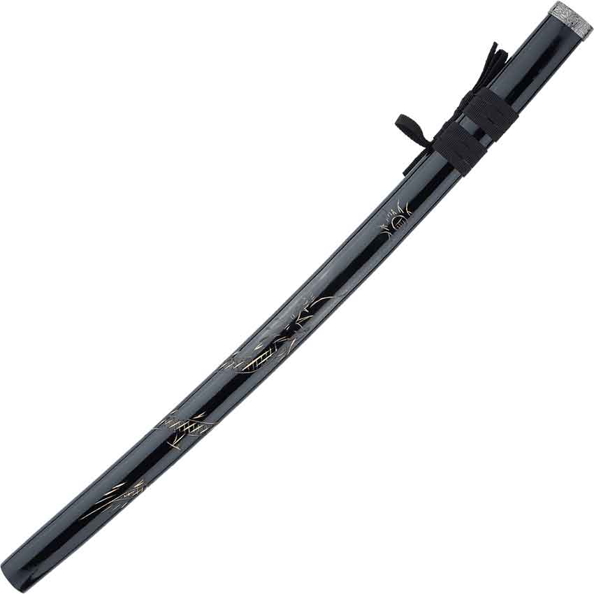 Carved Dragon Black Saya Katana