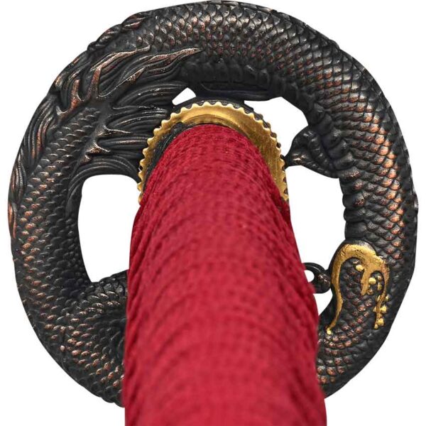 Red Wave Dragon Katana