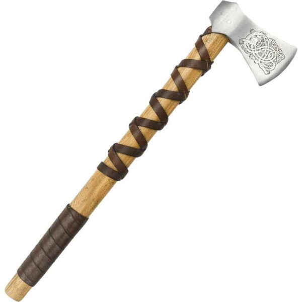 Viking Knotwork Wolf Axe