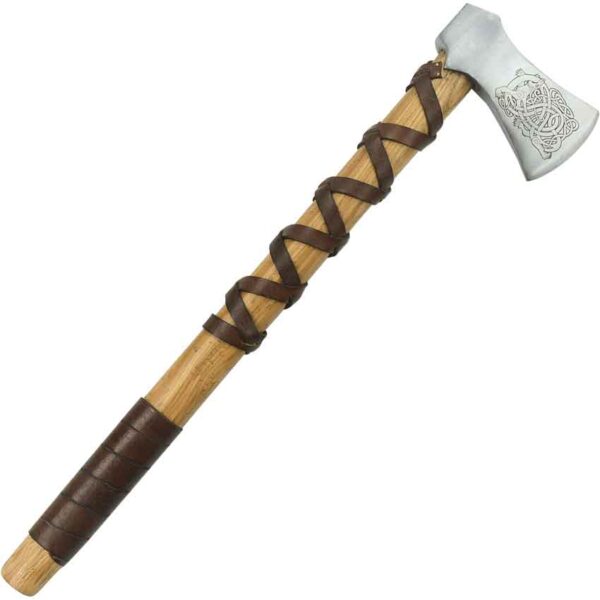 Viking Knotwork Wolf Axe