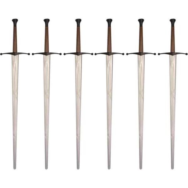 Synthetic Longsword Silver Blade - 6-Pack