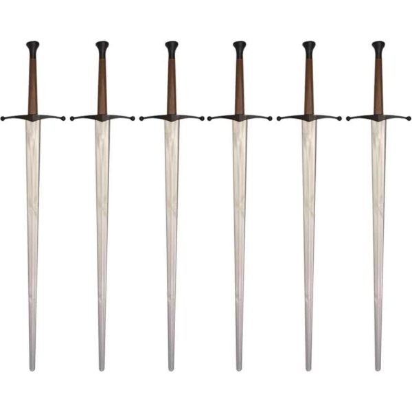 Synthetic Longsword Silver Blade - 6-Pack