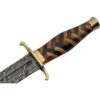 Walnut and Olive Hilt Damascus Shortsword