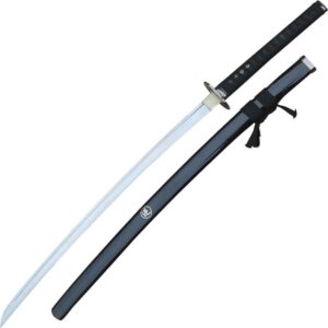 Reverse Katana with Black Saya and Sword Bag