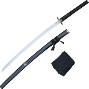 Reverse Katana with Black Saya and Sword Bag