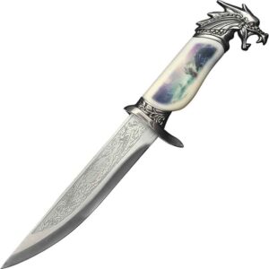 Engraved Blade Dragon Scenery Dagger