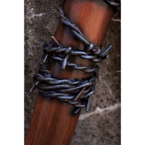 Barbed Wire LARP Bat - Wood