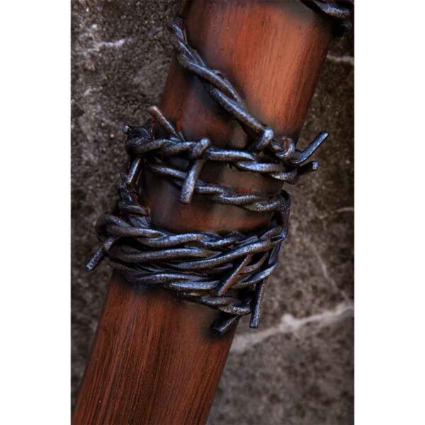 Barbed Wire LARP Bat - Wood