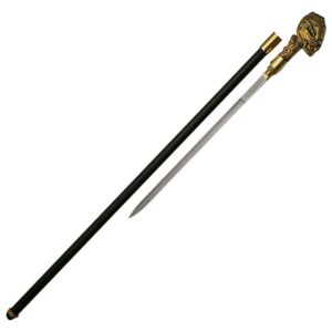 Steampunk Brass Skull Sword Cane