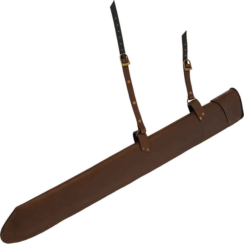 Leather LARP Sword Scabbard - Brown