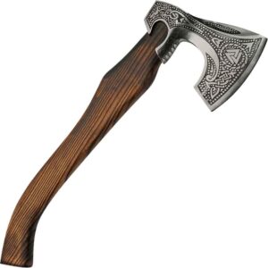 Etched Valknut Viking Axe