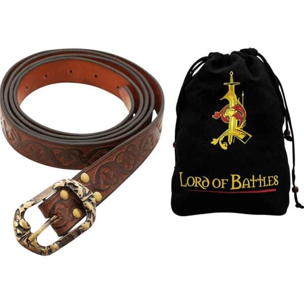 Dragoslav Embossed Noble's Belt - Brown