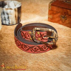 Dragoslav Embossed Noble's Belt - Maroon