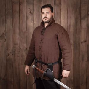 Angled Leather Sword Frog - Black