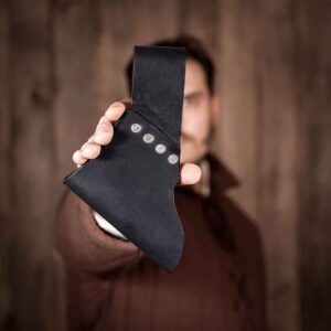 Angled Leather Sword Frog - Black