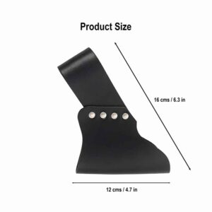 Angled Leather Sword Frog - Black