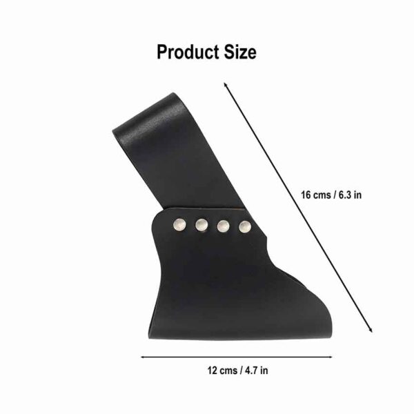 Angled Leather Sword Frog - Black