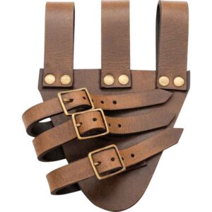 Triple Buckle Rapier Sword Frog - Brown