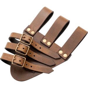 Triple Buckle Rapier Sword Frog - Brown