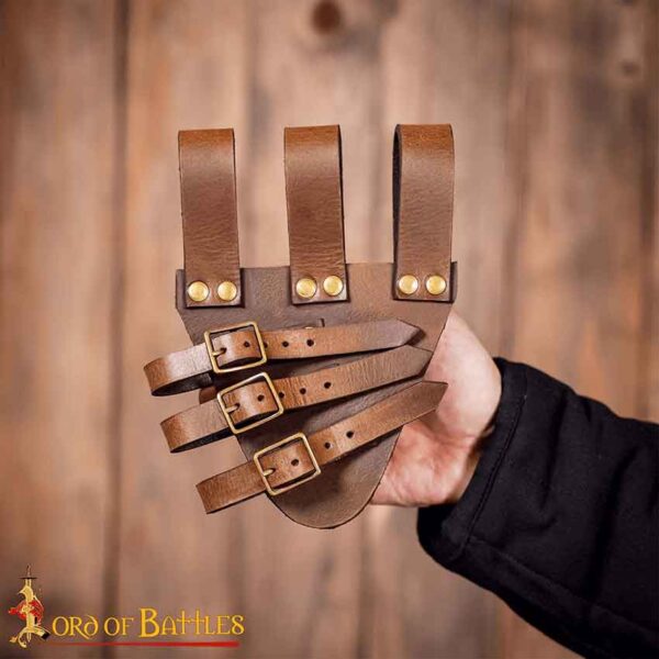 Triple Buckle Rapier Sword Frog - Brown