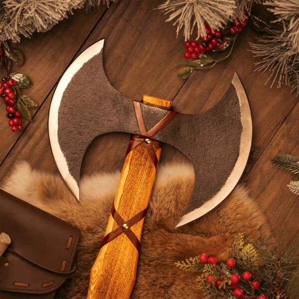 Berserker's Two Blade Viking Battle Axe