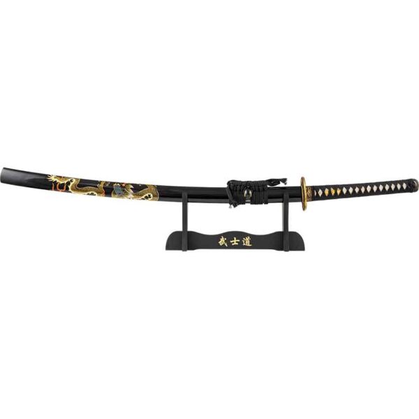 Handmade Sky Dragon Katana with Stand