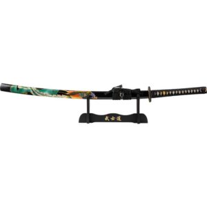 Handmade Phoenix and Crane Katana with Stand