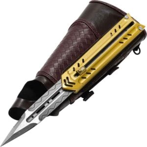 Gold Assassin Bracer with Hidden Blade
