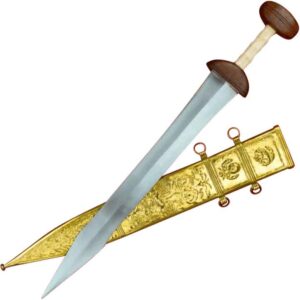 Roman Mainz Gladius with Brass Plated Scabbard