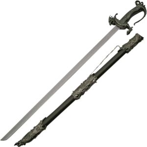 Saint George Dragon Saber with Black Scabbard