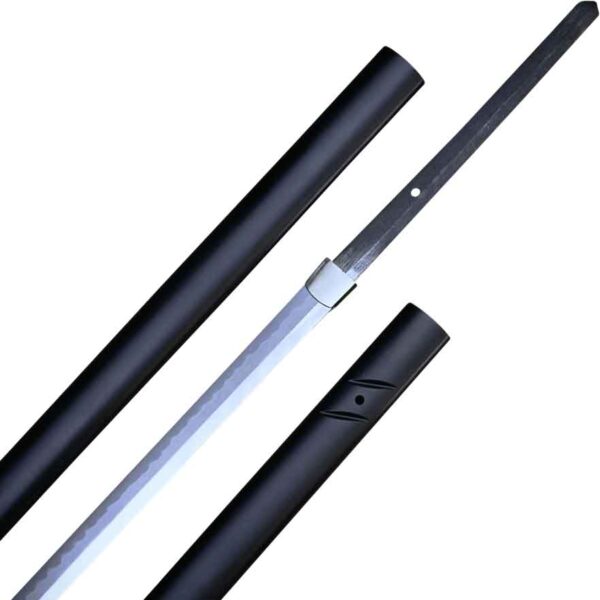 Forged Black Zatoichi Stick Sword