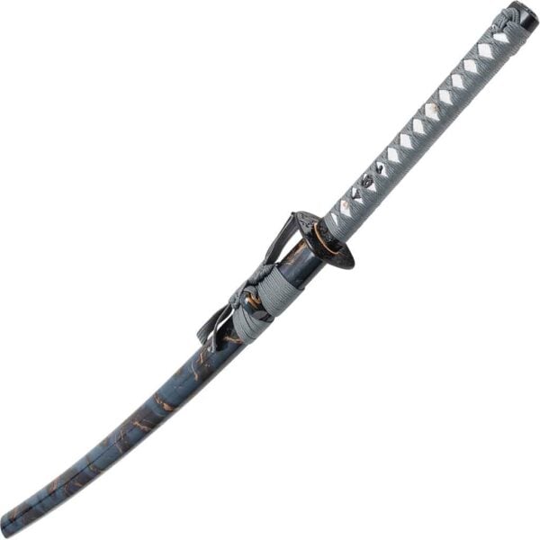 Blue Marbled Carbon Steel Katana